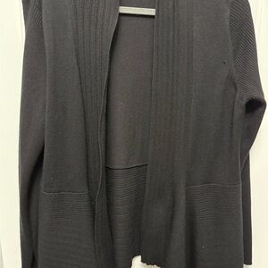Liz Claiborne Black Open Front Cardigan Sweater